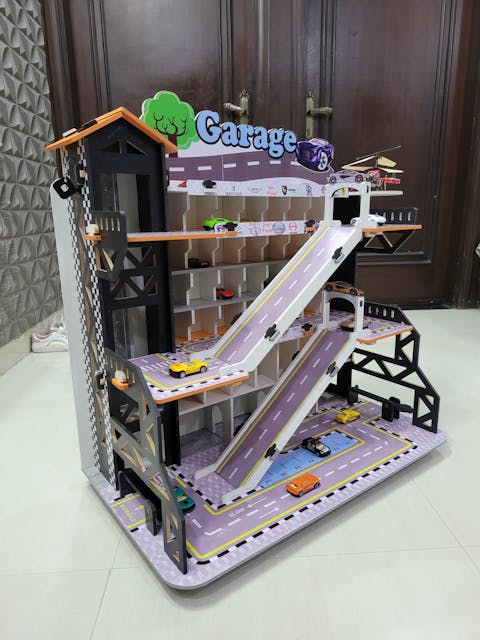 Wooden Parking Garage For Kids