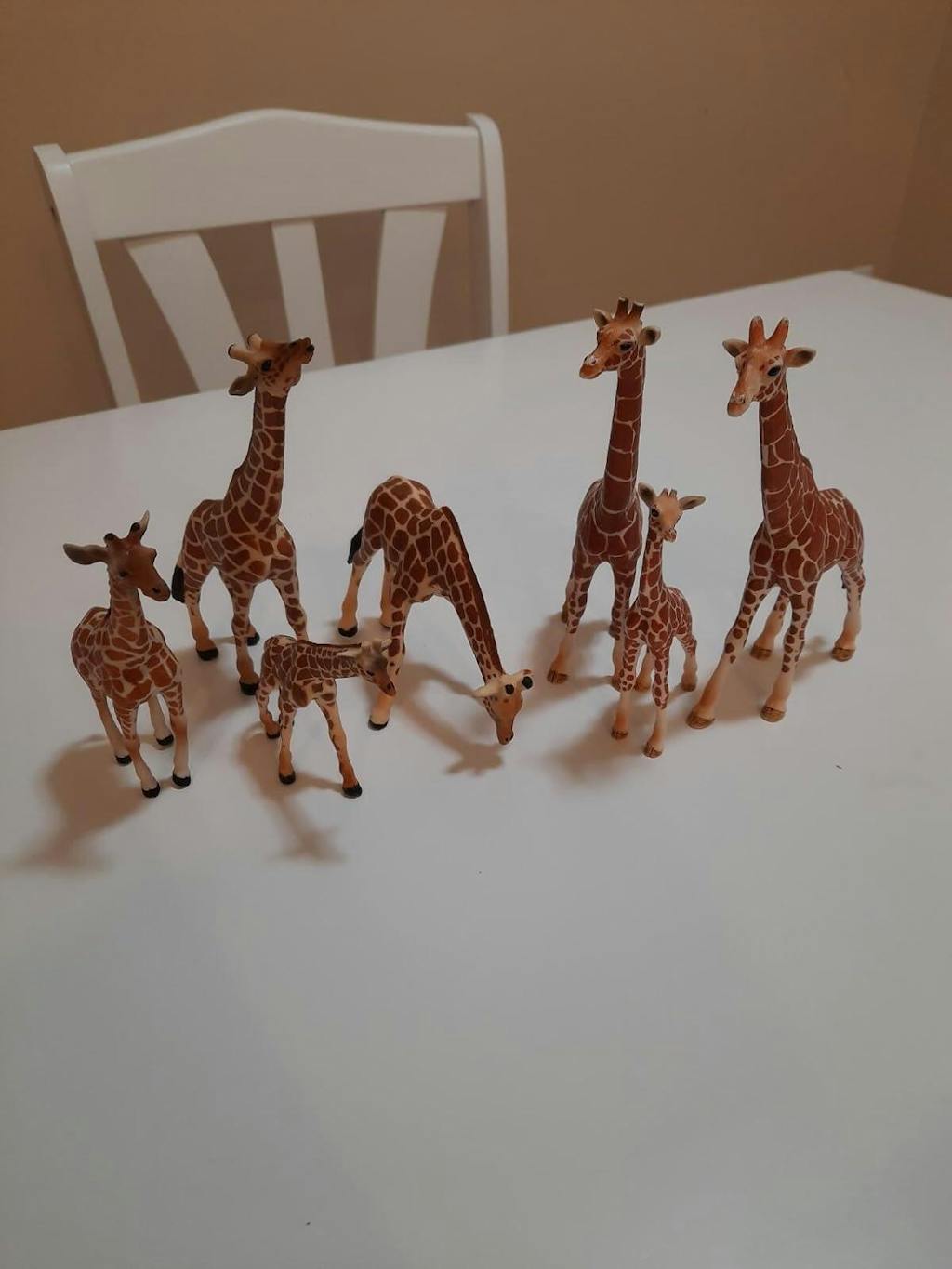 Toymany 4PCS Giraffe Family Figurines Playset | Animal Figurine Toy