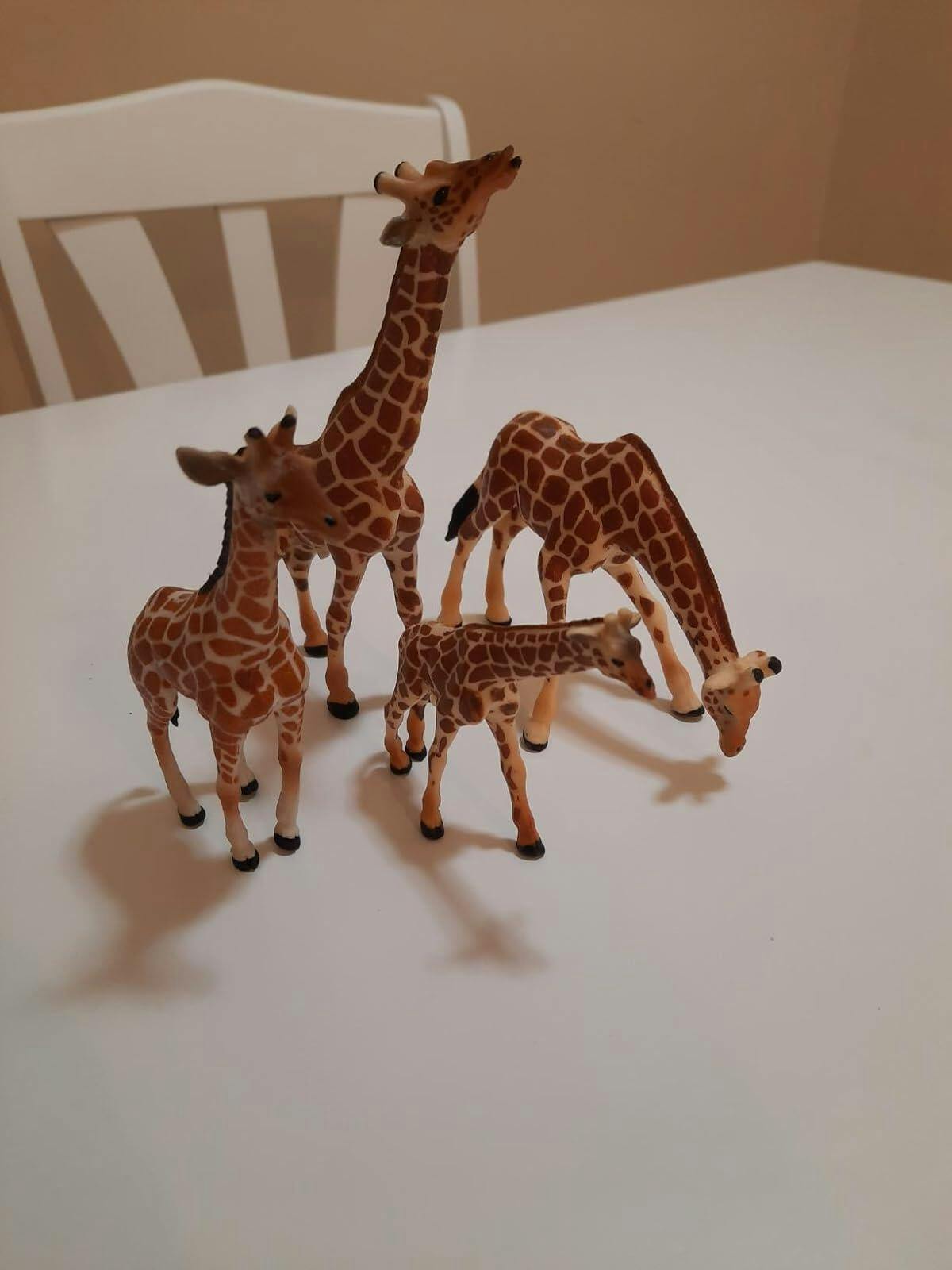 Toymany 4PCS Giraffe Family Figurines Playset | Animal Figurine Toy