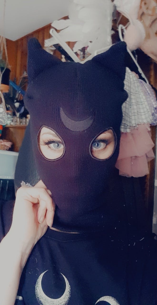 Lunar Knitty Cat Balaclava | Killstar Australia | Goth Winter Clothing