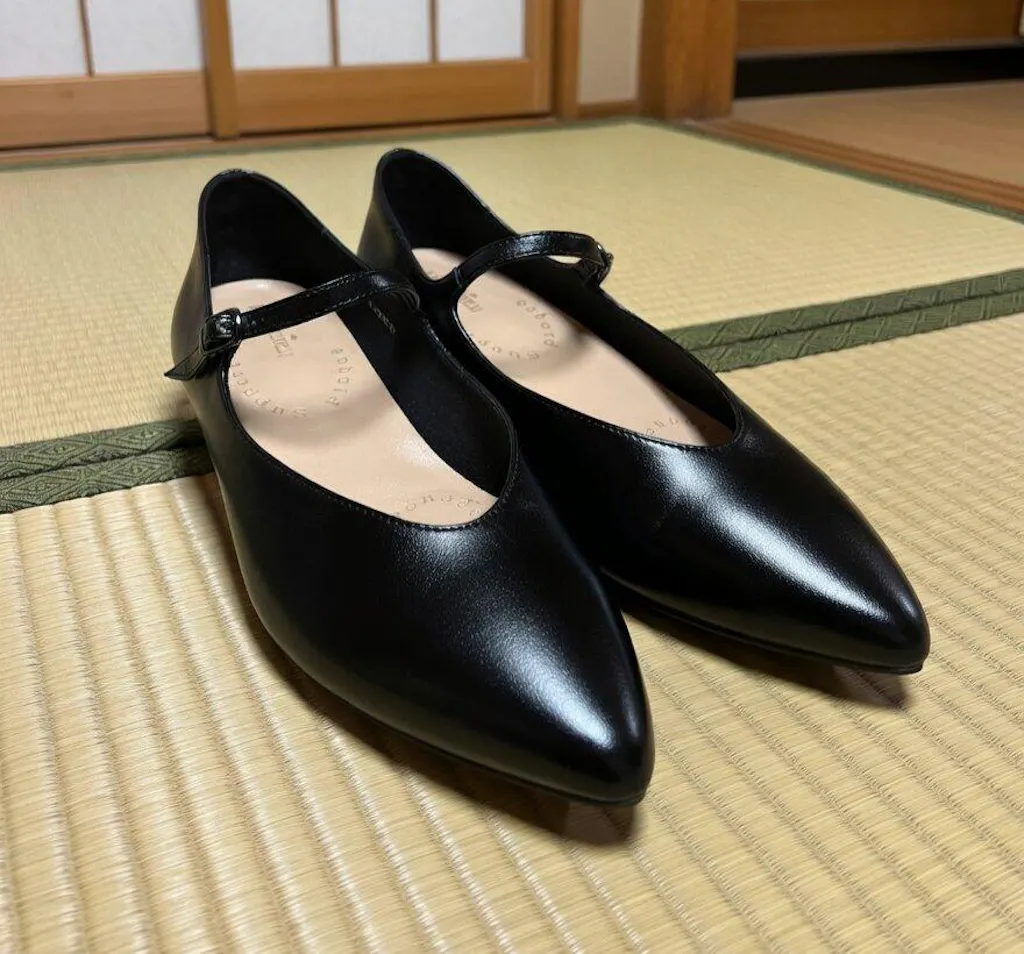 メリージェーン スムース ブラック BMZインソール TRC331TG-EBL transbalan