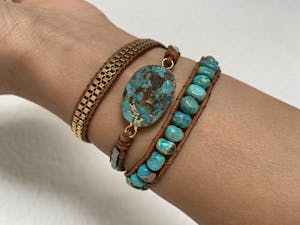 Cassiopeia Leather Wrap Bracelet