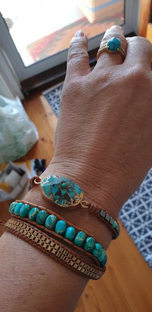 Cassiopeia Leather Wrap Bracelet