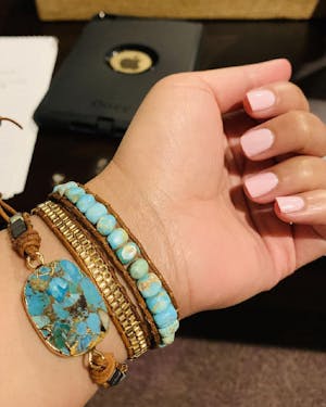 Cassiopeia Leather Wrap Bracelet