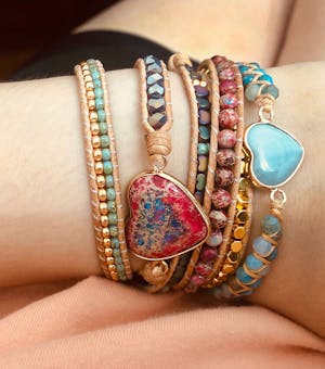 Heart Fancy - Bohemian Leather Wrap Bracelet