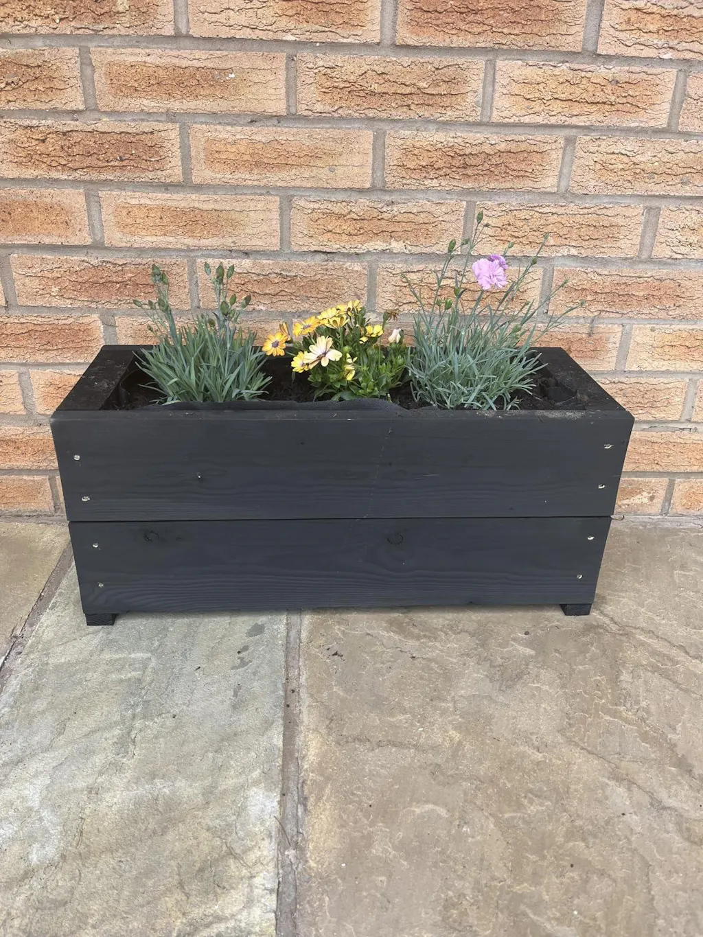 The Hastings Black Wooden Planter