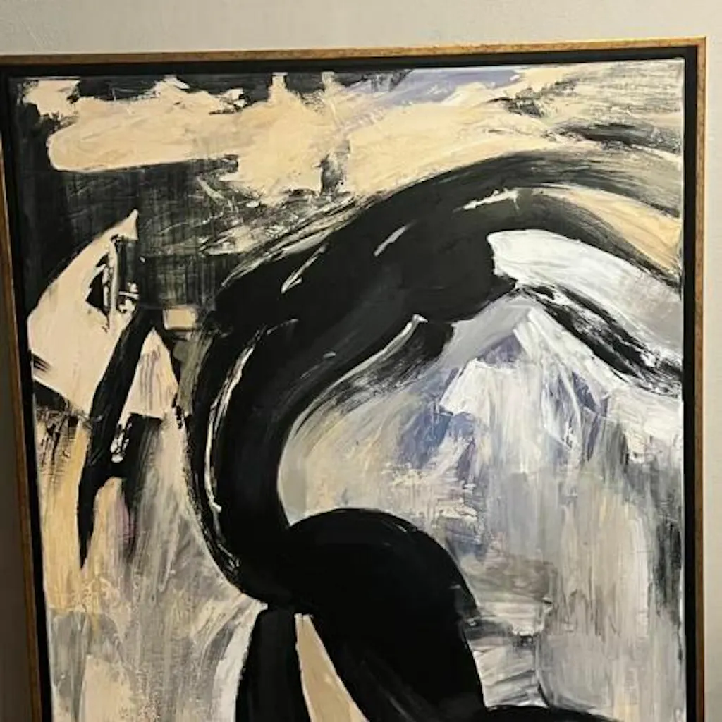 Black Nude Abstract Painting