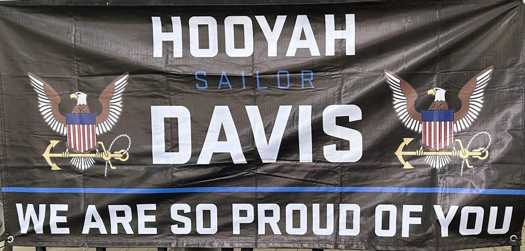 U.S. Military Graduation Banner Congratulations Soldier We Are So Proud Of You Custom Congrats Sign for Your Soldier's Big Day H2511