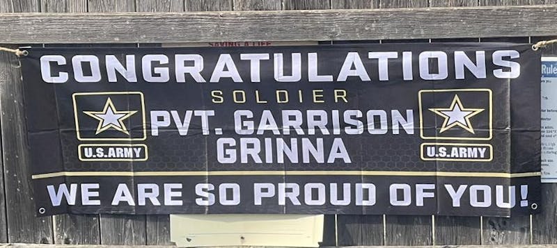U.S. Military Graduation Banner Congratulations Soldier We Are So Proud Of You Custom Congrats Sign for Your Soldier's Big Day H2511