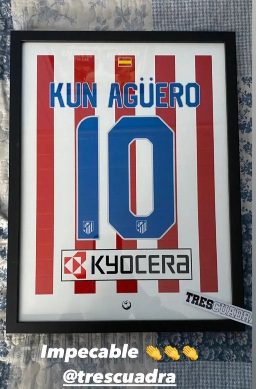 Cuadro Kun Agüero 10 Atlético De Madrid 2009