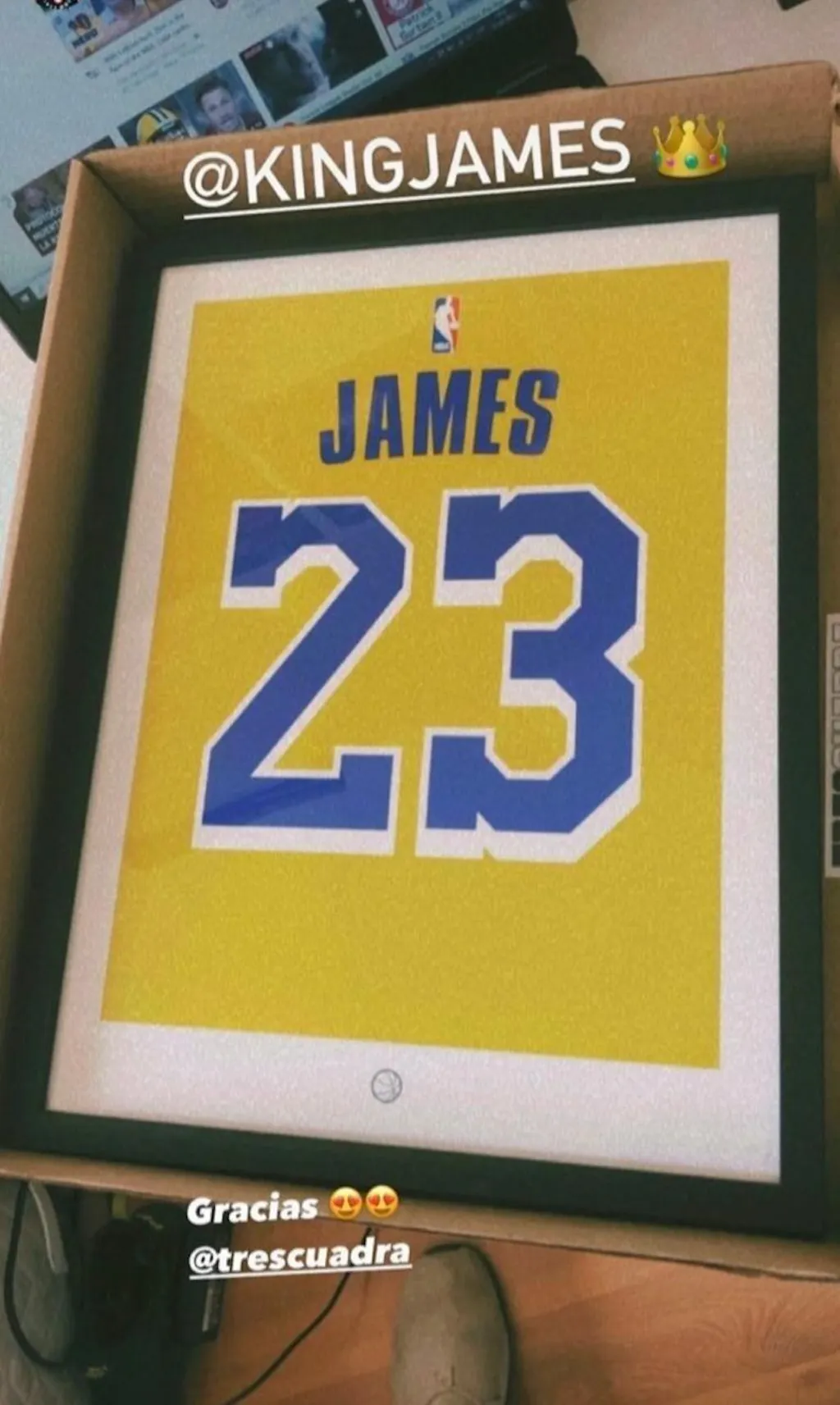 CUADRO LEBRON JAMES LOS ANGELES LAKERS 2020 NBA