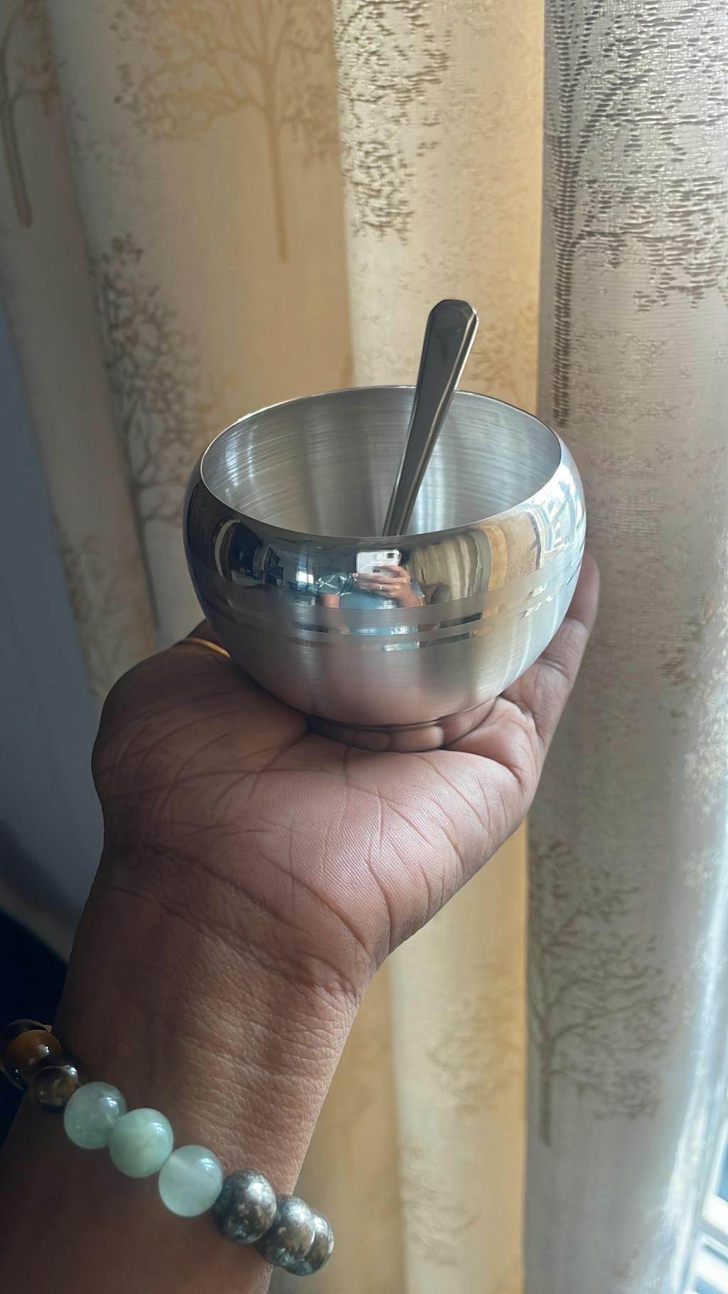 999 fine silver handmade small baby bowl and spoon set, silver tumbler, flask, stay baby/kids healthy, silver vessels utensils sv170