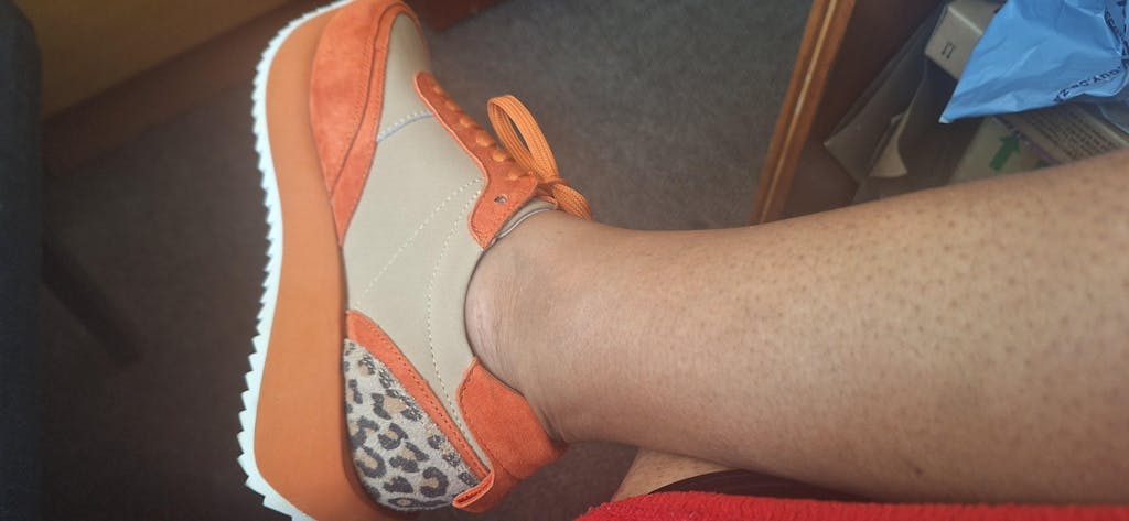 Miles Orange And Brown Wedge Sneaker