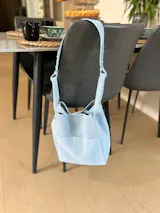 Waymark Baby Blue Suede Work Tote - The Essential tote