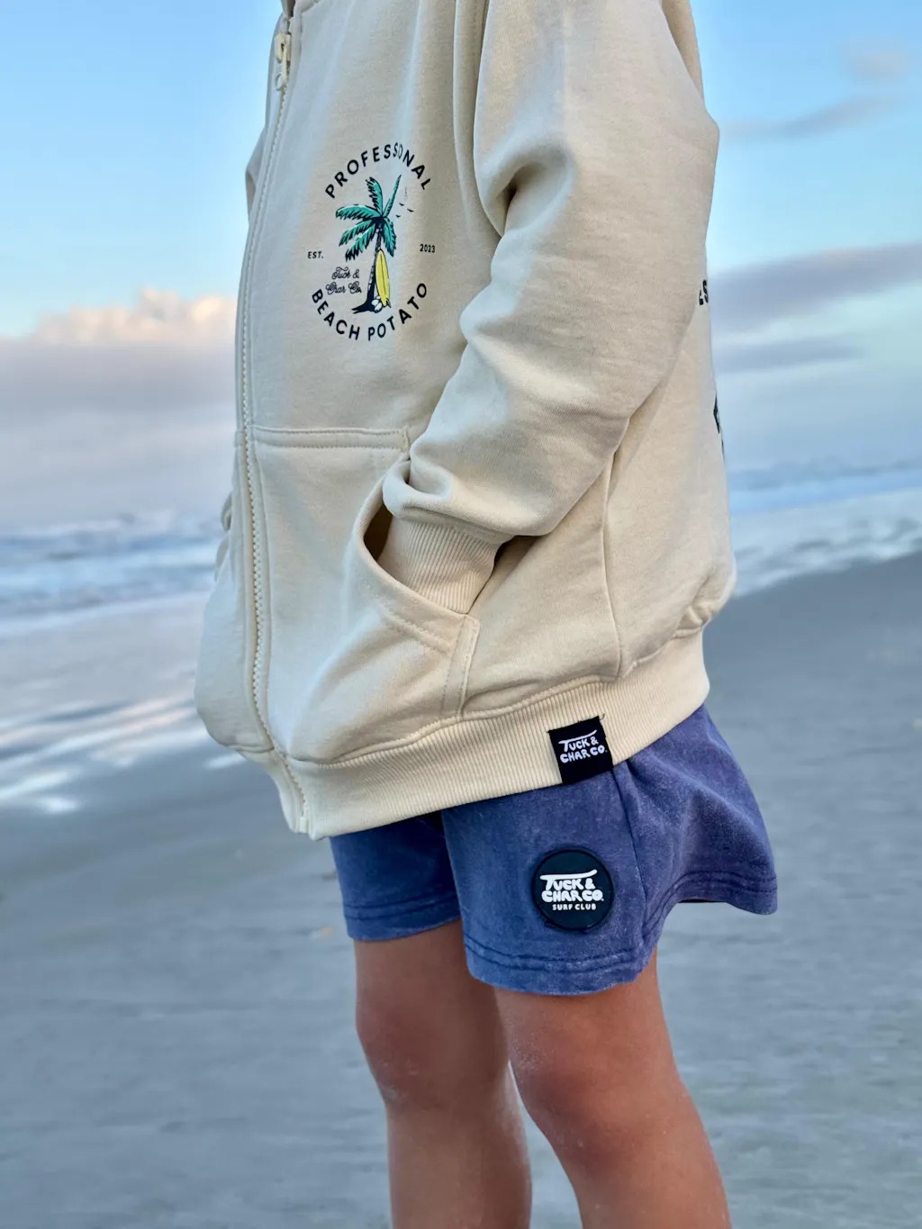 Shore Break Blue Acid Wash Shorts