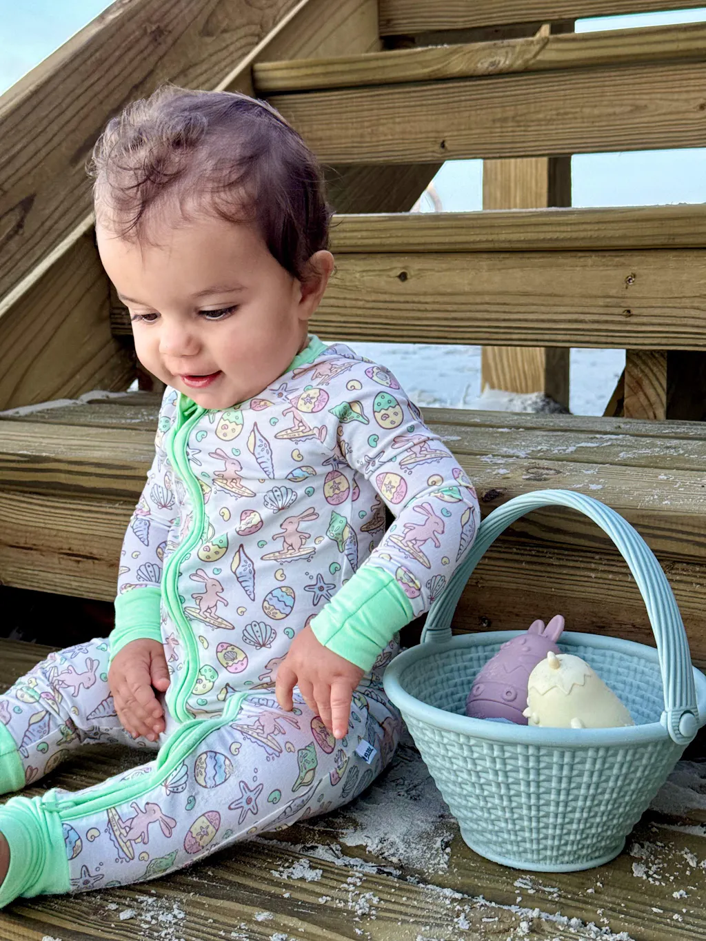 Surfing Bunnies Easter Zippy Pajamas