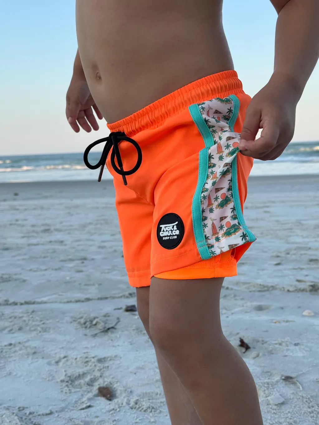 Neon Orange Boys Hybrid Boardshorts – Surfing Seagulls