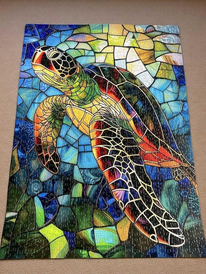 Sea Turtle Stained Glass Jigsaw Puzzles – Tucocoo