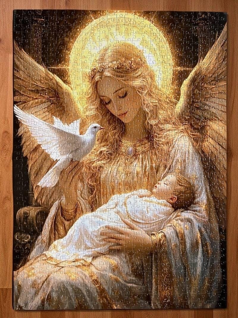 Golden Angel with Baby Jigsaw Puzzles – Tucocoo