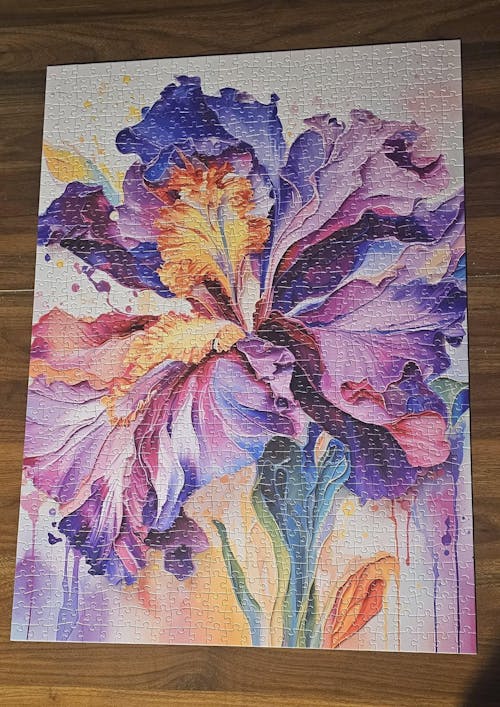 Colorful Blooming Iris Jigsaw Puzzle