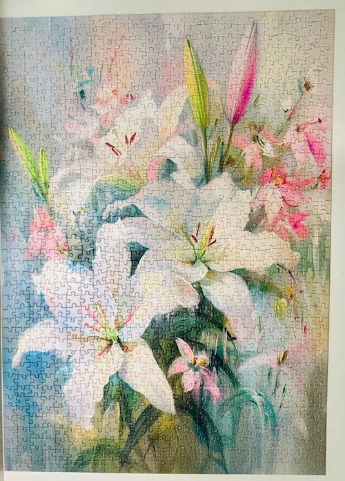 White Lilies Jigsaw Puzzle