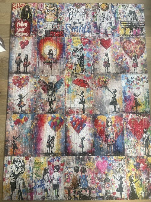 Graffiti-Inspired Heartwarming Jigsaw Puzzle