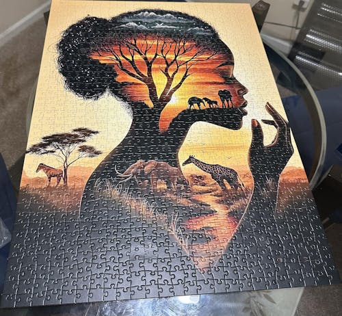 African Silhouette Jigsaw Puzzle