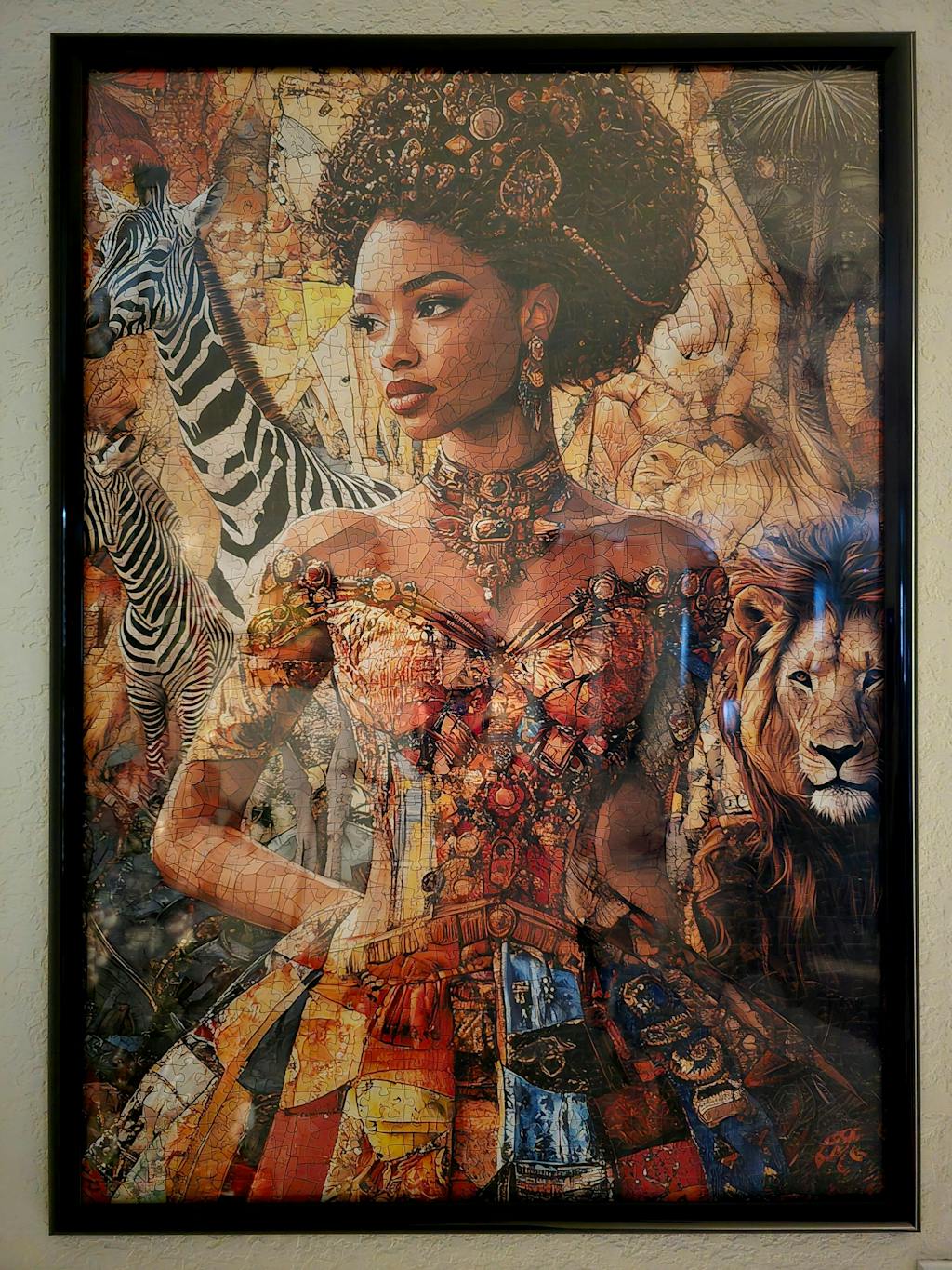 African Queen and Wildlife Jigsaw Puzzle