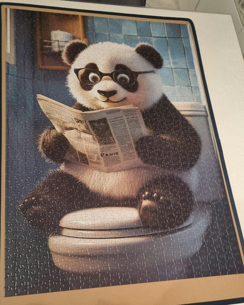 Panda Reading Jigsaw Puzzle