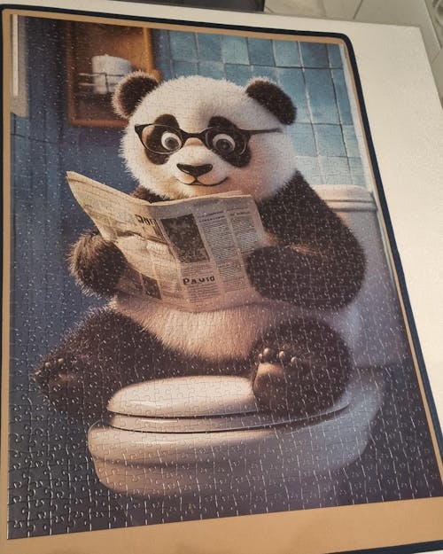 Panda Reading Jigsaw Puzzle