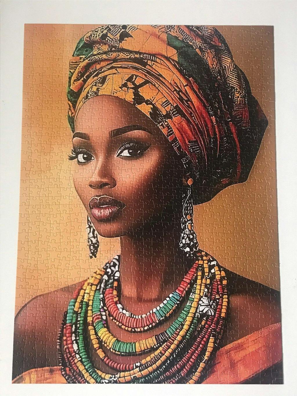 Elegant African Beauty Jigsaw Puzzle