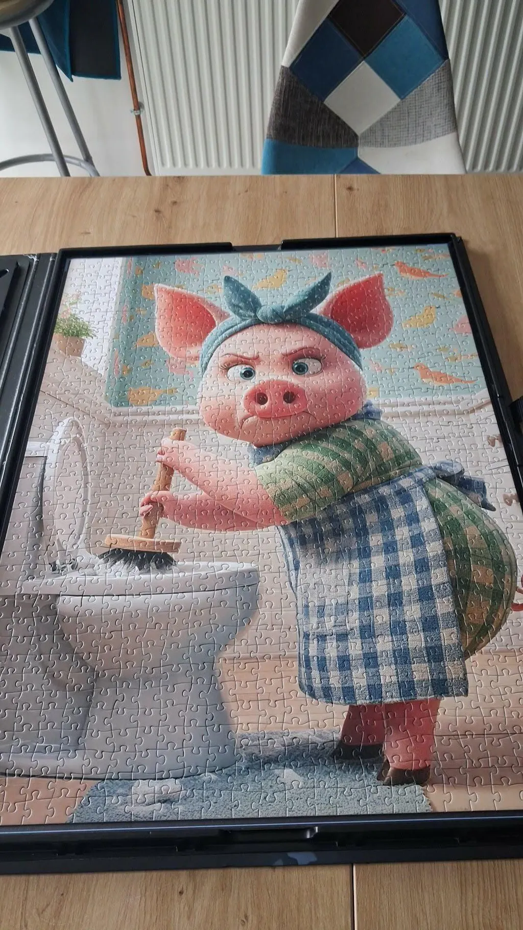 Piglet Bathroom Mischief Jigsaw Puzzle