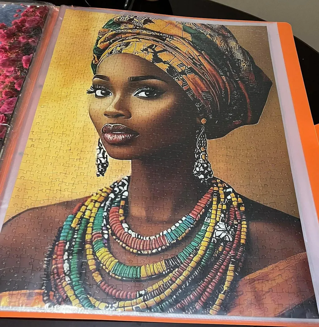 Elegant African Beauty Jigsaw Puzzle