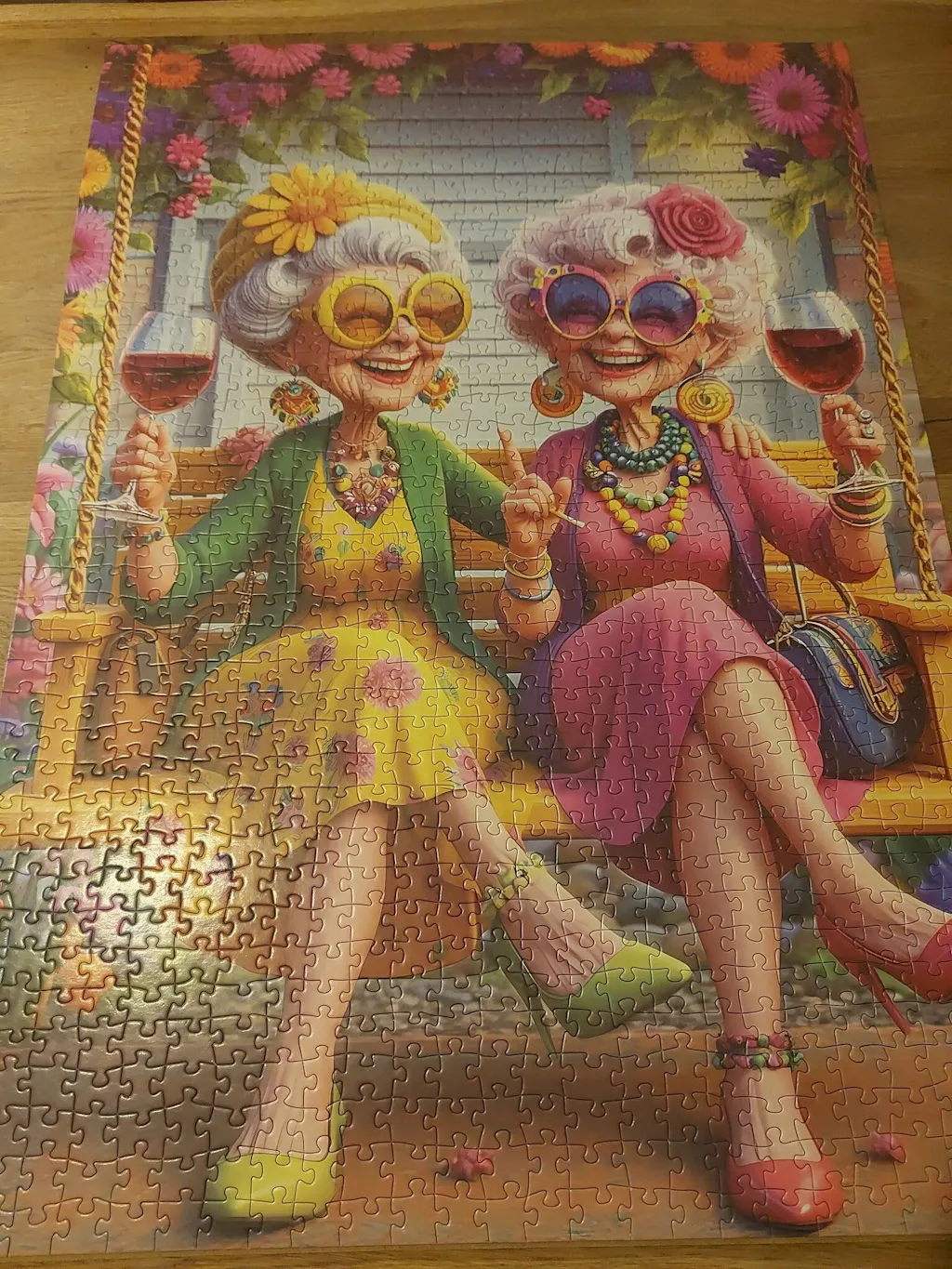Happy Hour Grandma Friends Jigsaw Puzzle