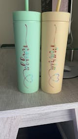 Case of 25Pack SKINNY TUMBLERS Matte Pastel Colored Acrylic