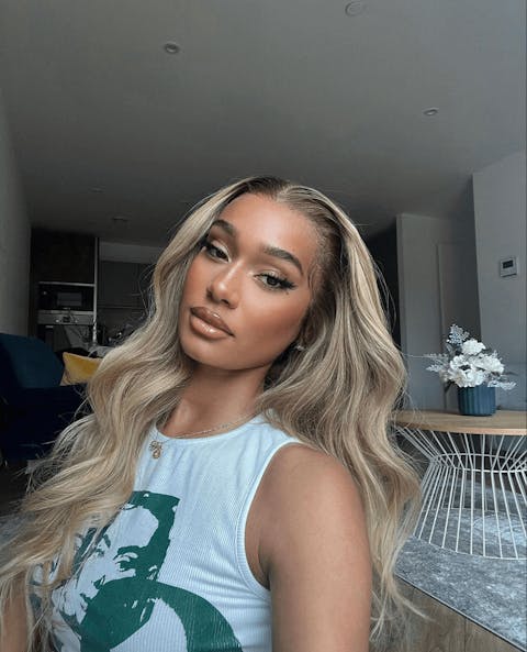 Tuneful Professional Toned Colored Rich Girl Vibe Balayage Blonde Highlight HD Transparent Lace Front Human Hair Wigs