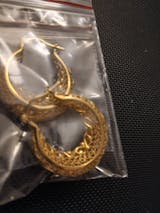 Elegant Filigree Gold Hoop Earrings with Intricate Scrollwork Design
