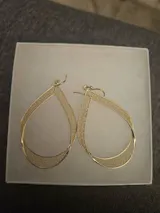 Elegant Gold Teardrop Filigree Earrings – Handcrafted Artisan Statement Dangles