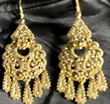 Gold Filigree Chandelier Earrings – Vintage-Inspired 2 3/8 Inch Dangle Earrings