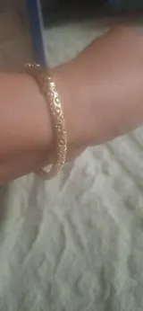 Open Scrollwork Bangle Bracelet – Easy Click Top Closure, 7 Inch Design