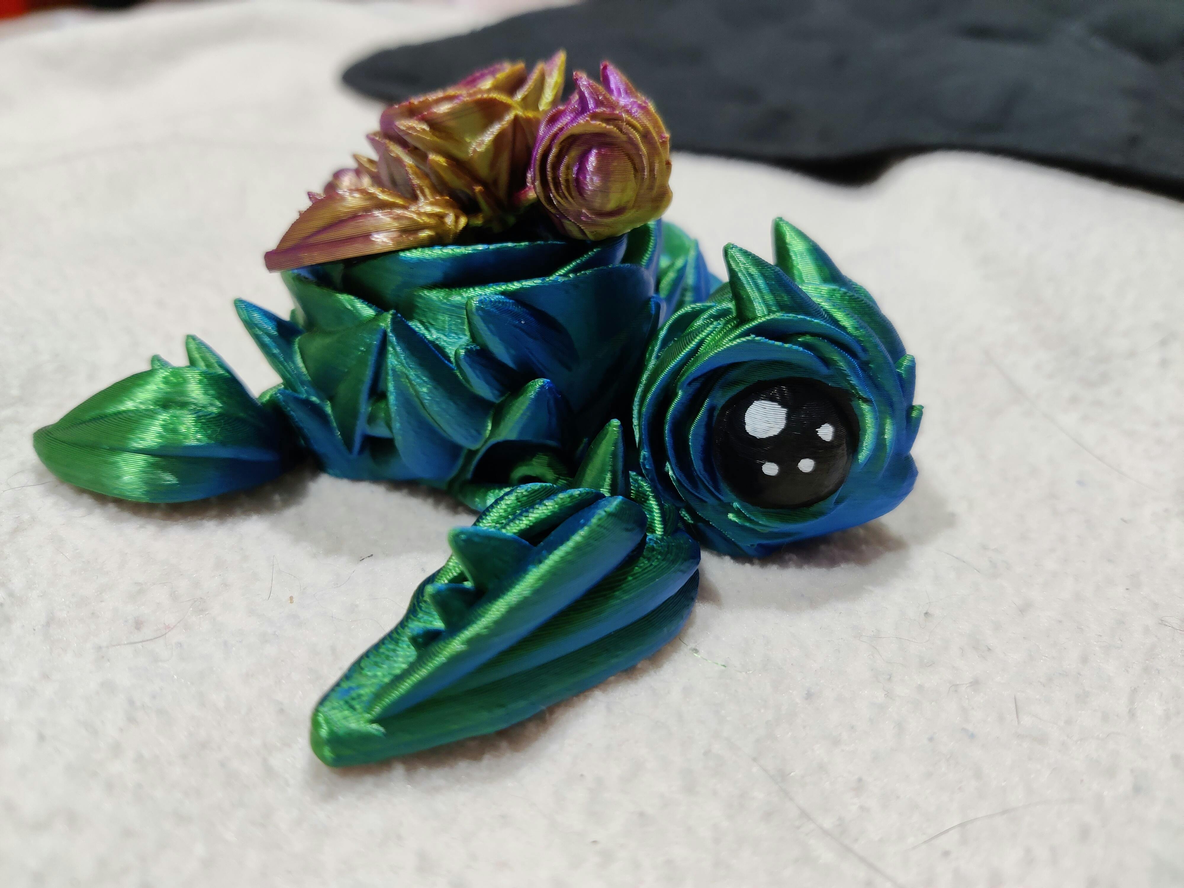 Rose Turtle Fully Articulated 3D Printed Turtle Creations