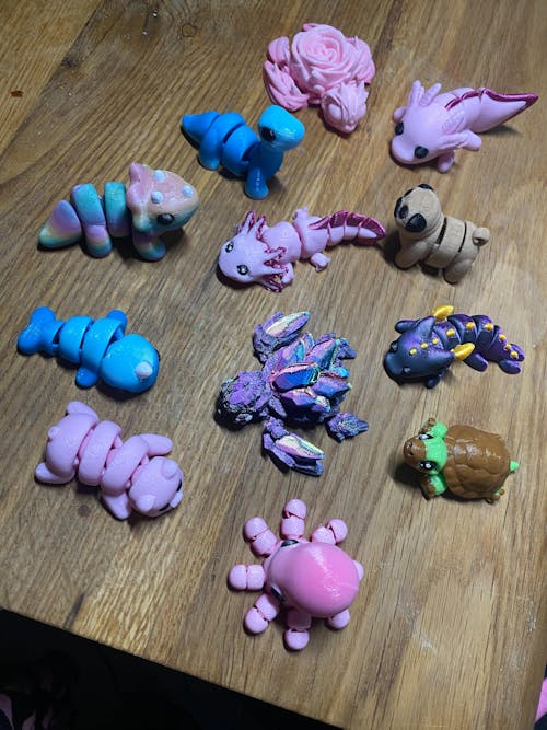 Fiddlies, 3D Printed Animals