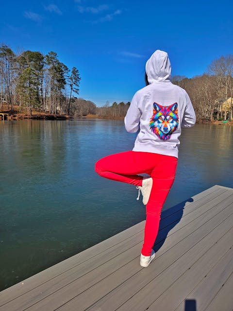 Flare Wolf | Eco-Friendly | Embroidered Hoodie