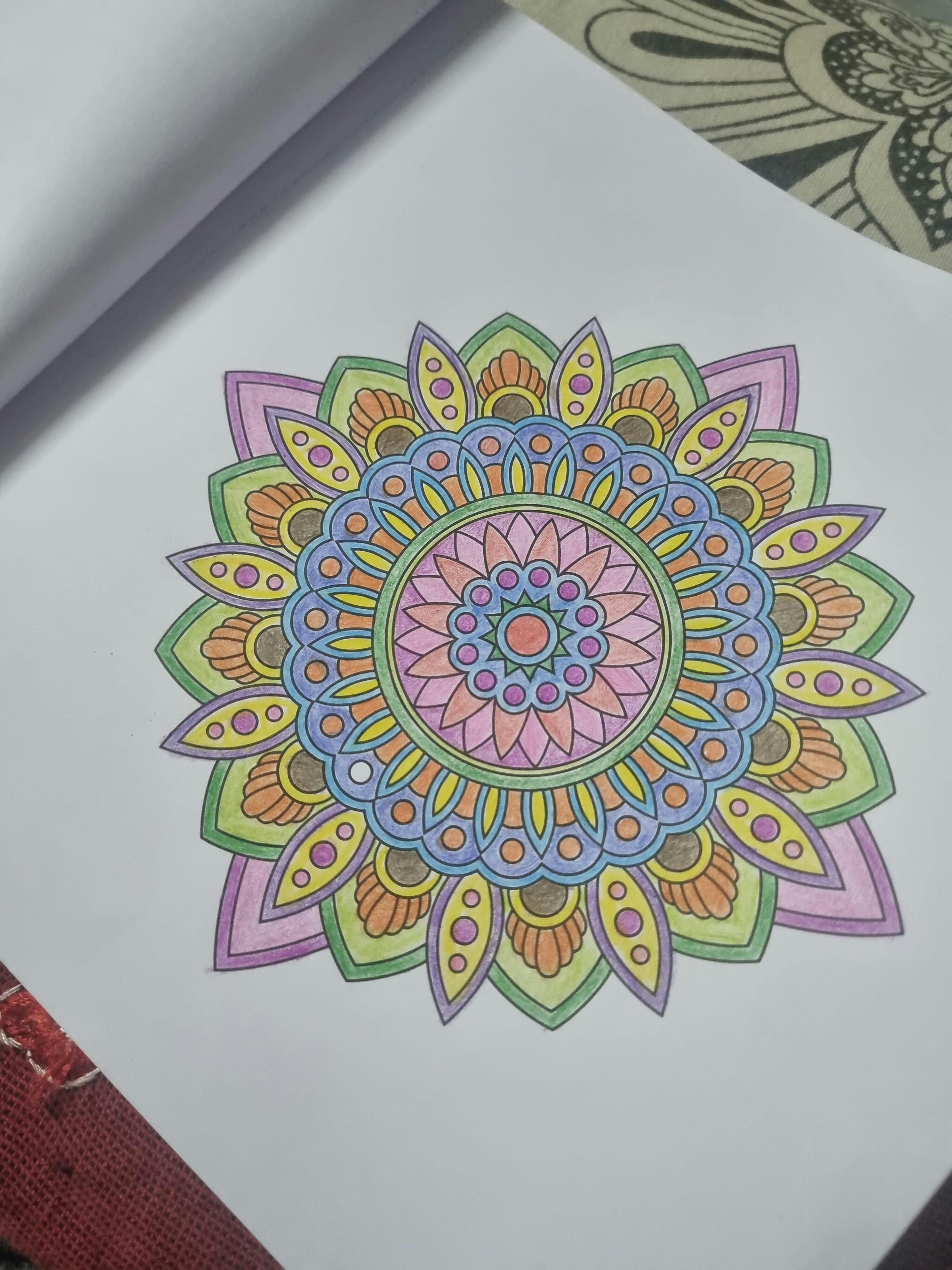 Coloring Adult Drawing Book Coloring Stress Relief Mandala Drawing Paper  Coloring Album Card Training Chart