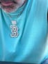 Emerald cut VVS1 Moissanite Layered Letter "B" Pendant, Iced out Chunky Pendant, Custom Letter, 925 Sterling Silver/10k, Hip Hop Pendant
