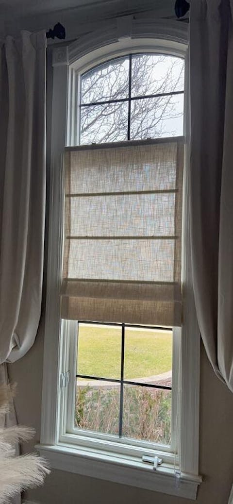Liz Linen Roman Shades for Windows Cord Lift