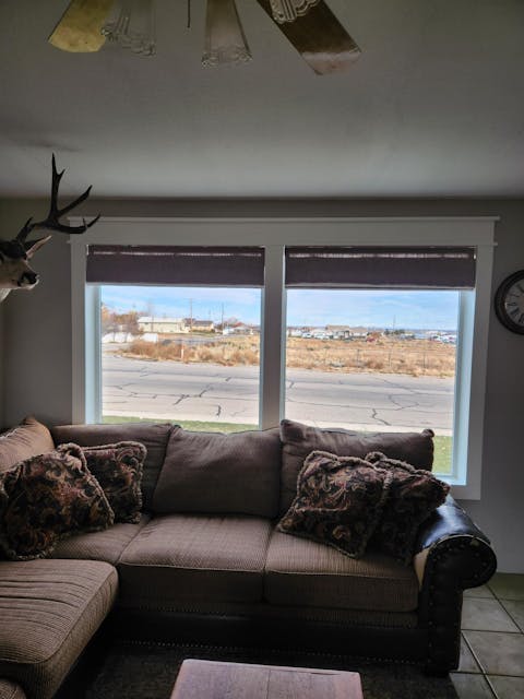 Liz Linen Roman Shades for Windows Cord Lift