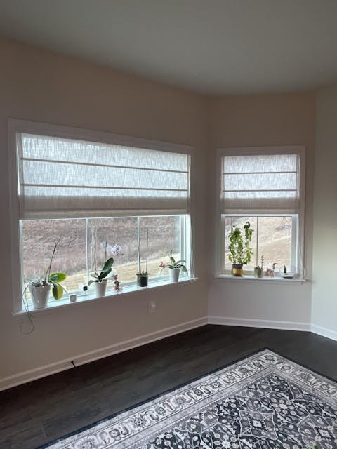 Liz Linen Roman Shades for Windows Cord Lift
