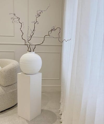 Flynn Airy Lightweight Sheer Curtain Pleated