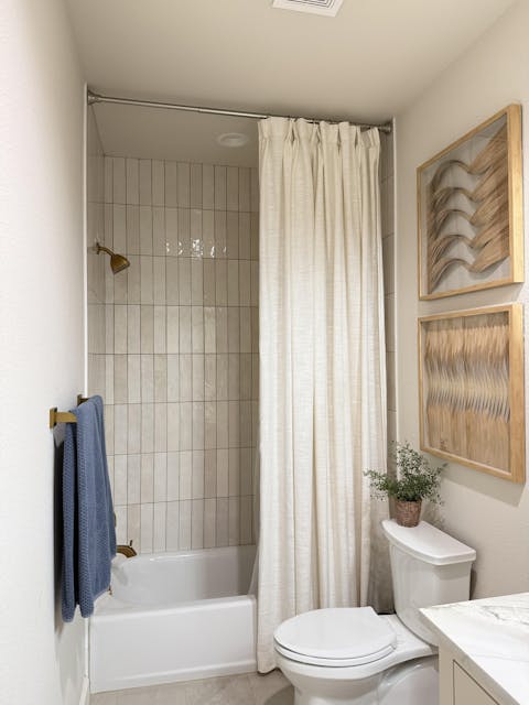Custom Luxury Bathroom Curtains with Waterproof Layer